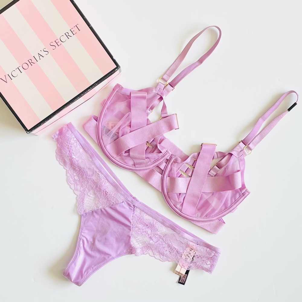 32DD MEDIUM Victoria’s Secret lilac bra set